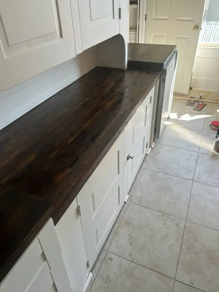 Stained Butcher-Block Countertop &mdash; RGS General Contracting