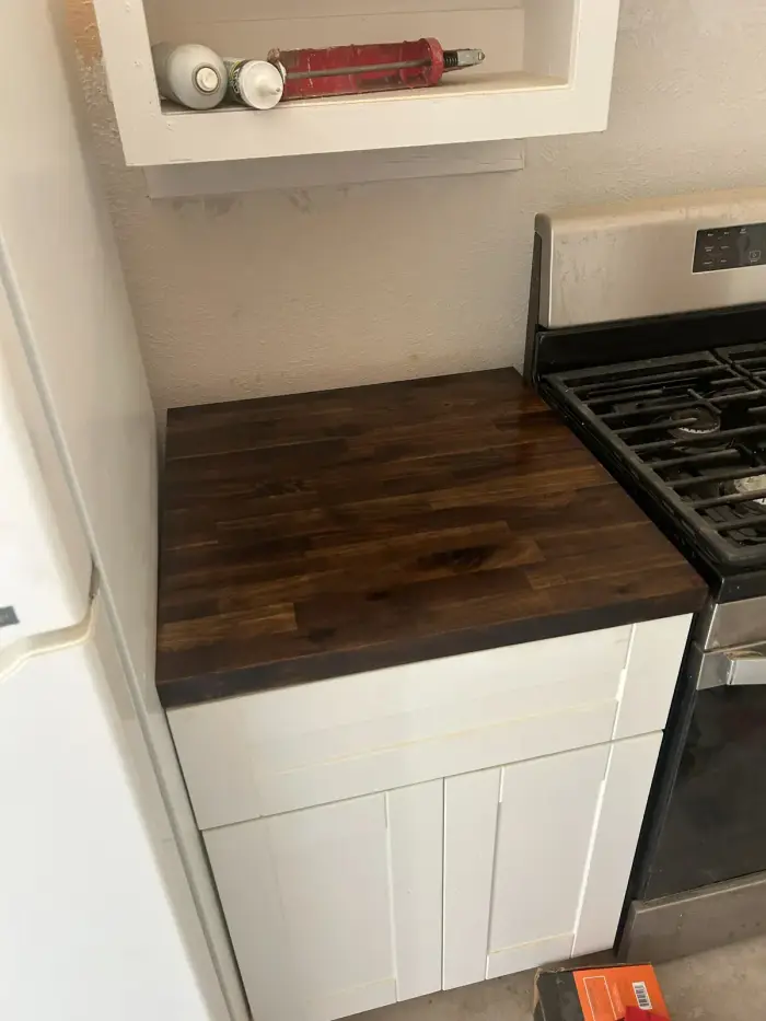 Butcher-Block Counter at Range &mdash; RGS General Contracting